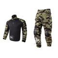 KRYDEX Camouflage Combat Uniform Clothing Hunting Hiking Tactical Shirt & Pants Suit Kit Tiger Stripe Camo