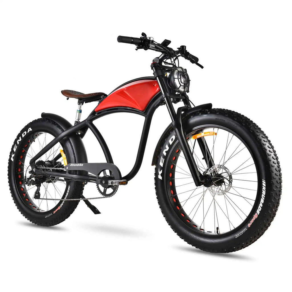Xtion Electric Mountain Bike, 750W 31MPH Class 3 Ebike 48V 15Ah 37Mile All-Terrain Fat Tire Bicycle, Dual Suspension 7-Speed