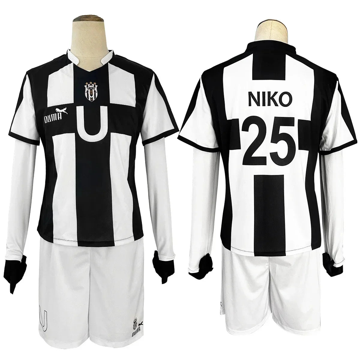 Blue Lock Manga Anime Niko Barou Aiku Sendou Snuffy Lorenzo Aryu Cosplay Costume Wig Rose Net Football Uniform Halloween