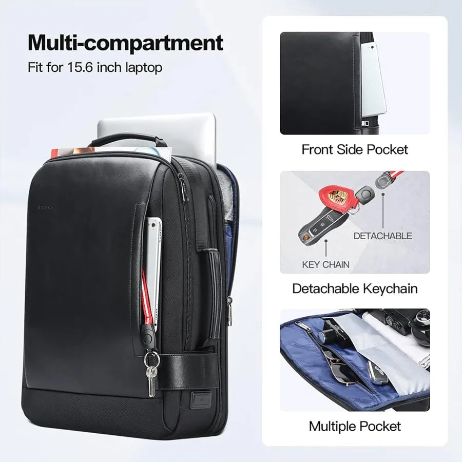 Business Smart 15.6 Inch Laptop Backpack Convertible Expandable Anti-Theft USB Charging Multi-Functional Travel Professional Wo
