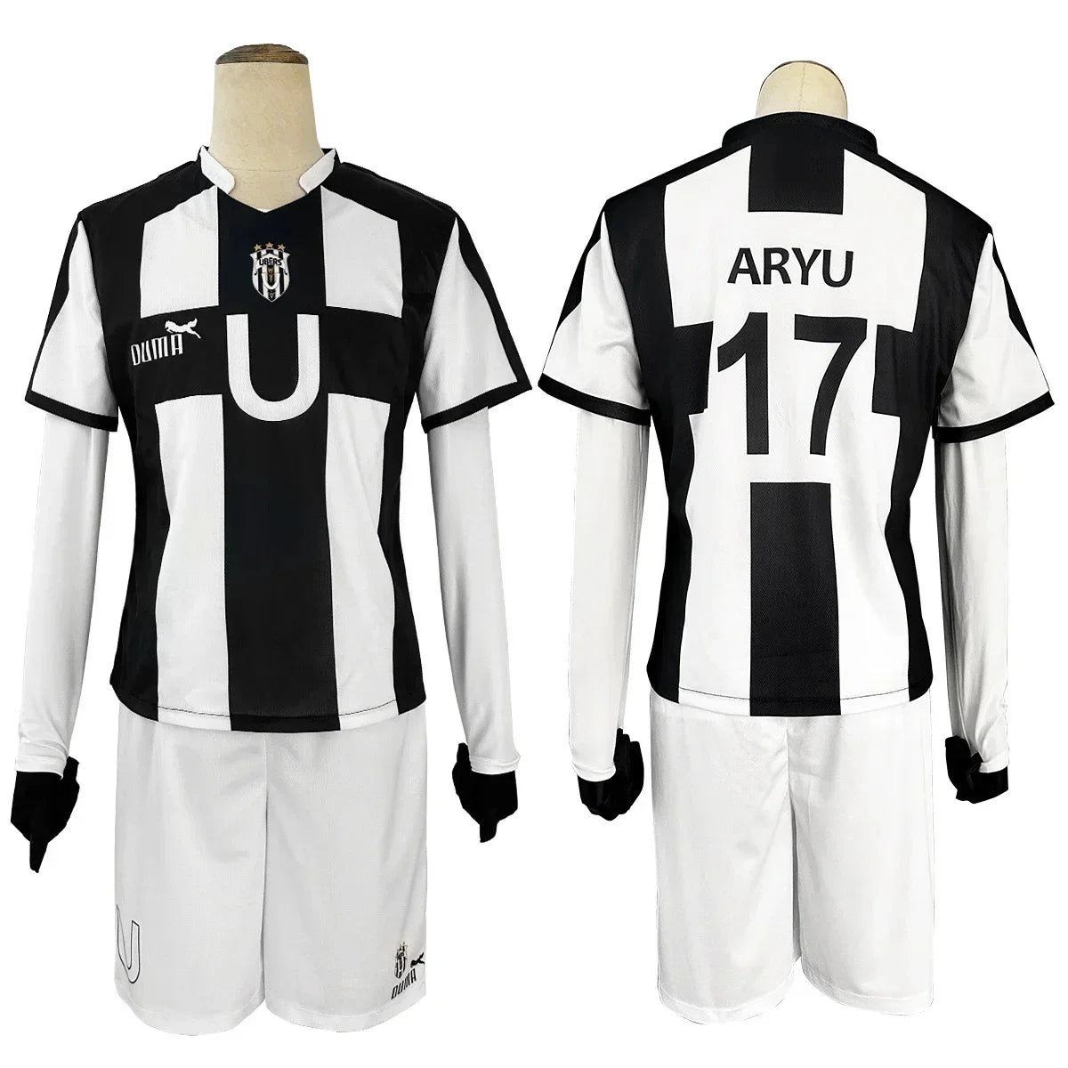 Blue Lock Manga Anime Niko Barou Aiku Sendou Snuffy Lorenzo Aryu Cosplay Costume Wig Rose Net Football Uniform Halloween