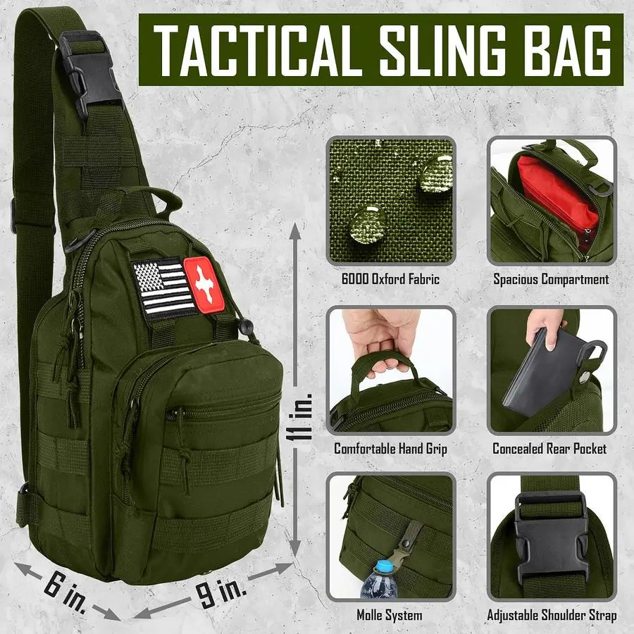 Kit, 268 Pcs Emergency Survival Gear and Equipment Supplies with First Aid Kit, Camping Axe, Headlamp, Crossbody Bag for Camping