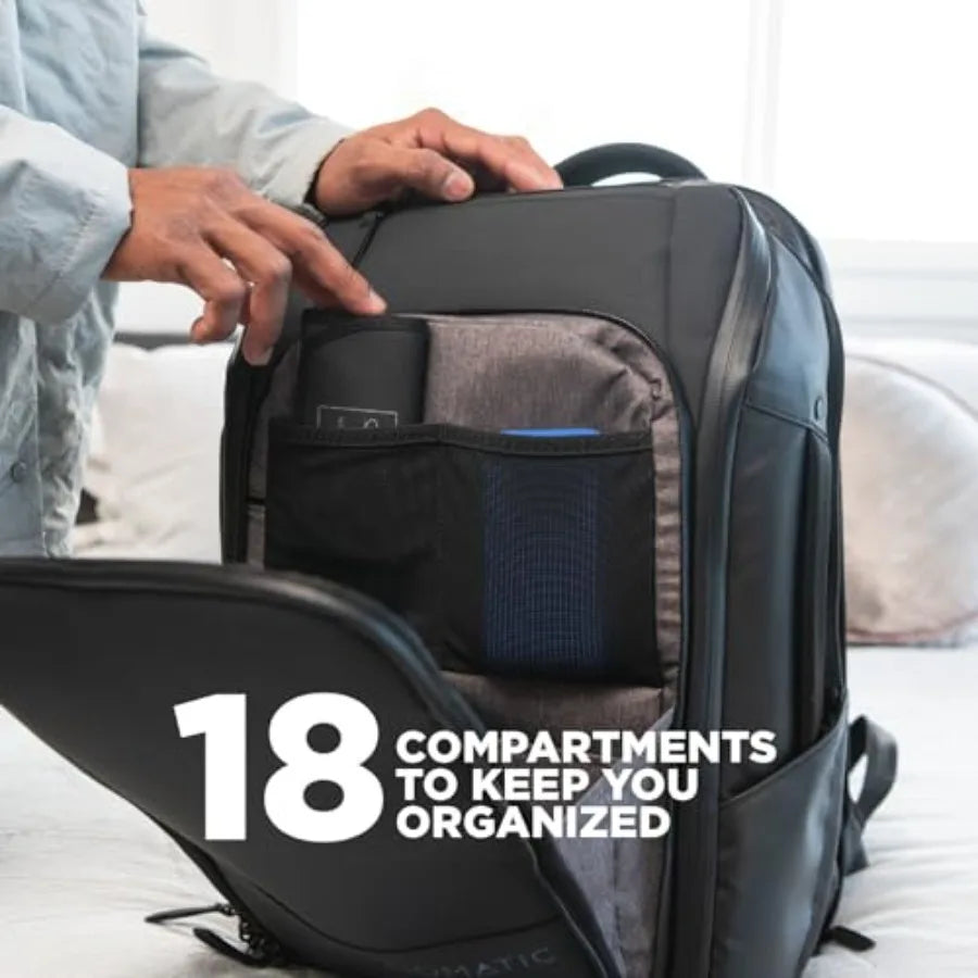 14L Travel Pack - Mens Expandable Water Resistant Daypack - TSA-Ready Lightweight Business Backpack with 15 Laptop Compartment