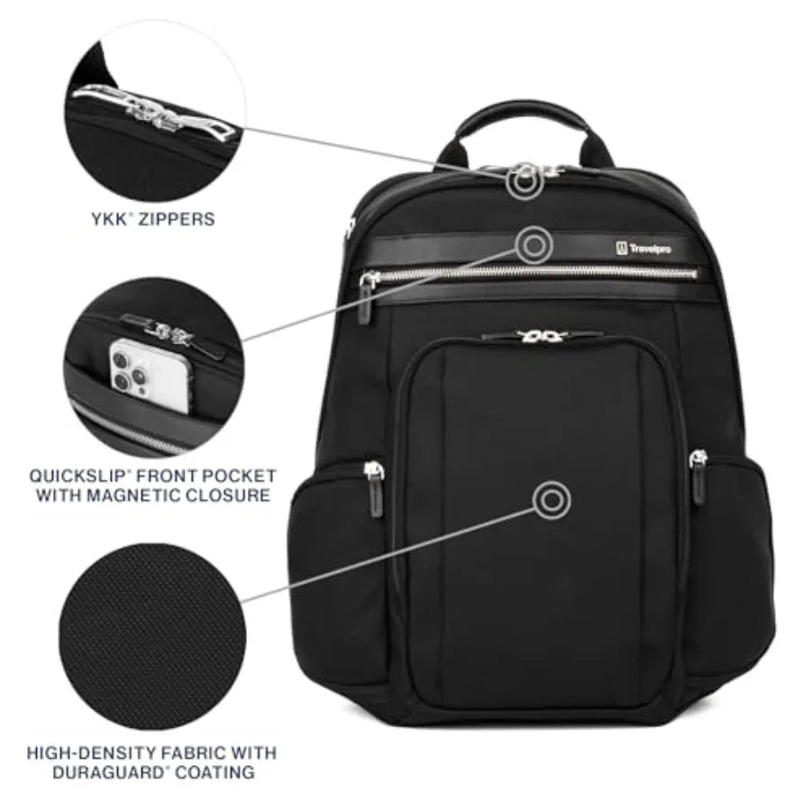 Platinum Elite Business Laptop Travel Backpack Fits up to 16 Inch Laptop Water Resistant Men and Women Black