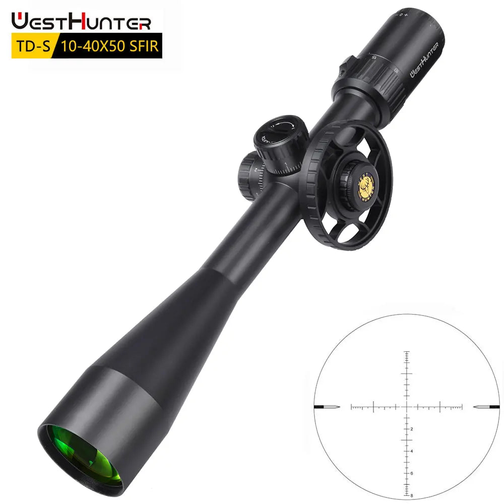 WestHunter TD-S 10-40X50 SFIR SFP Riflescope 30mm Tube Long Range Hunting Scope 1/10 MIL Illuminated Second Focal Plane Sights