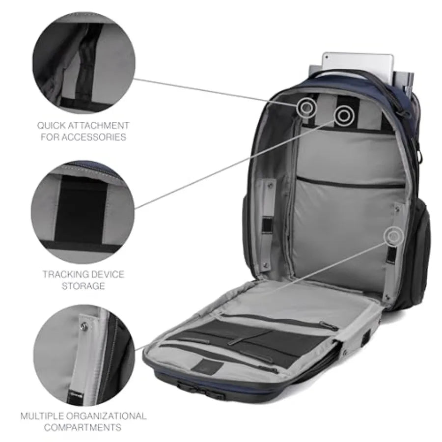 Altitude Large Expandable Travel Laptop Backpack 30-36L 16 Inch Laptop Water Resistant Work Business Men Women Aviator Navy