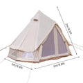 Waterproof Polyester Cotton Bell Tent for 4 Season Family Camping Luxury Glamping Tent All Year Living for 2 People