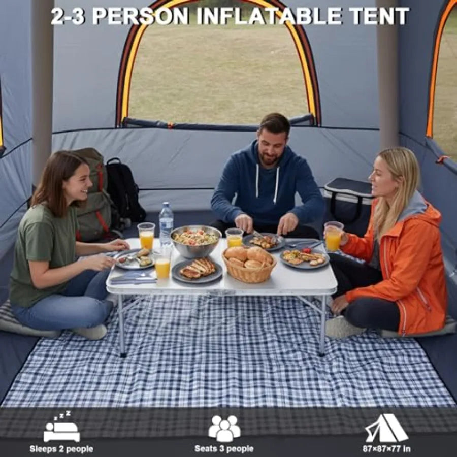 Inflatable Tents for CampingEasy Blow Up Tent with Hand Pump 4 Seasons Waterproof Air Inflatable Camping Tent House for Family