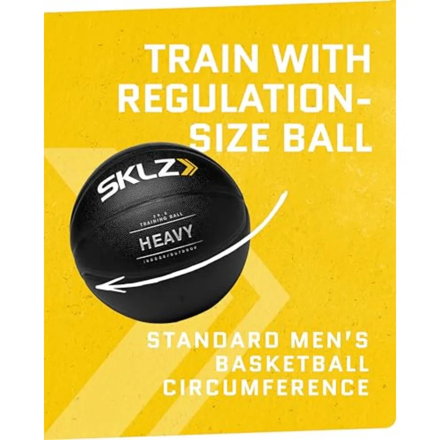 Weighted Training Basketball 29.5" - 3-lb Heavy Training Ball - Black Quality Faux Leather Construction - Durable and Wear-and-