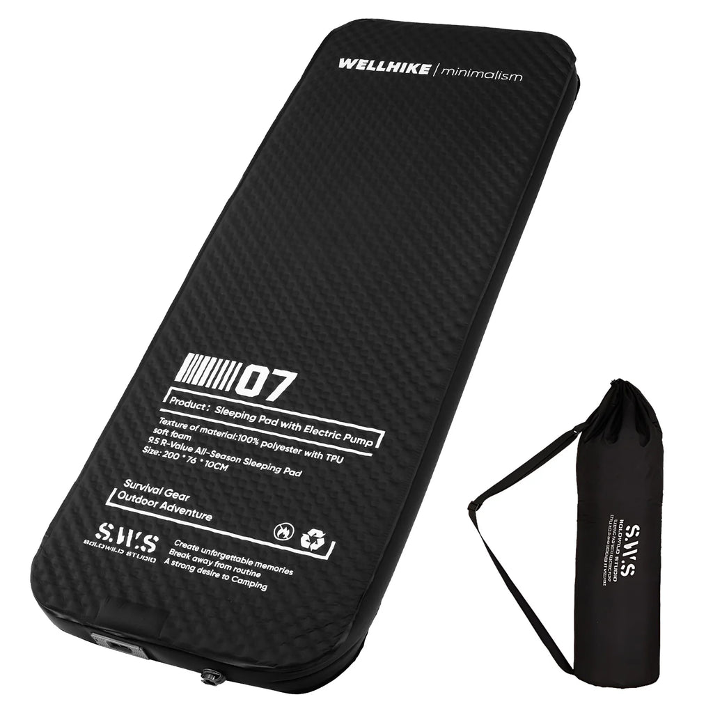 Single Inflatable Sleeping Mat with Pump Automatic Inflatable Mat Compact Camping Air Mattress for Backpacking Hiking Beach Tent