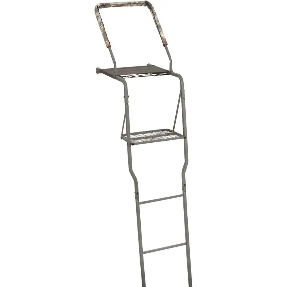 15-Foot Hunting Ladder Stand with Shooting Rail, Elevated Mesh Seat, Hunting Gear Accessories