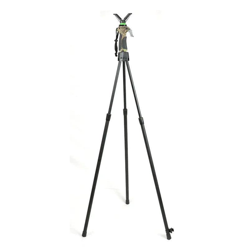One Handle Control Adjustable Height V Shaped Rotating Yoke Trigger Tripod Telescopic Shooting Stick Professional Hunting Stick