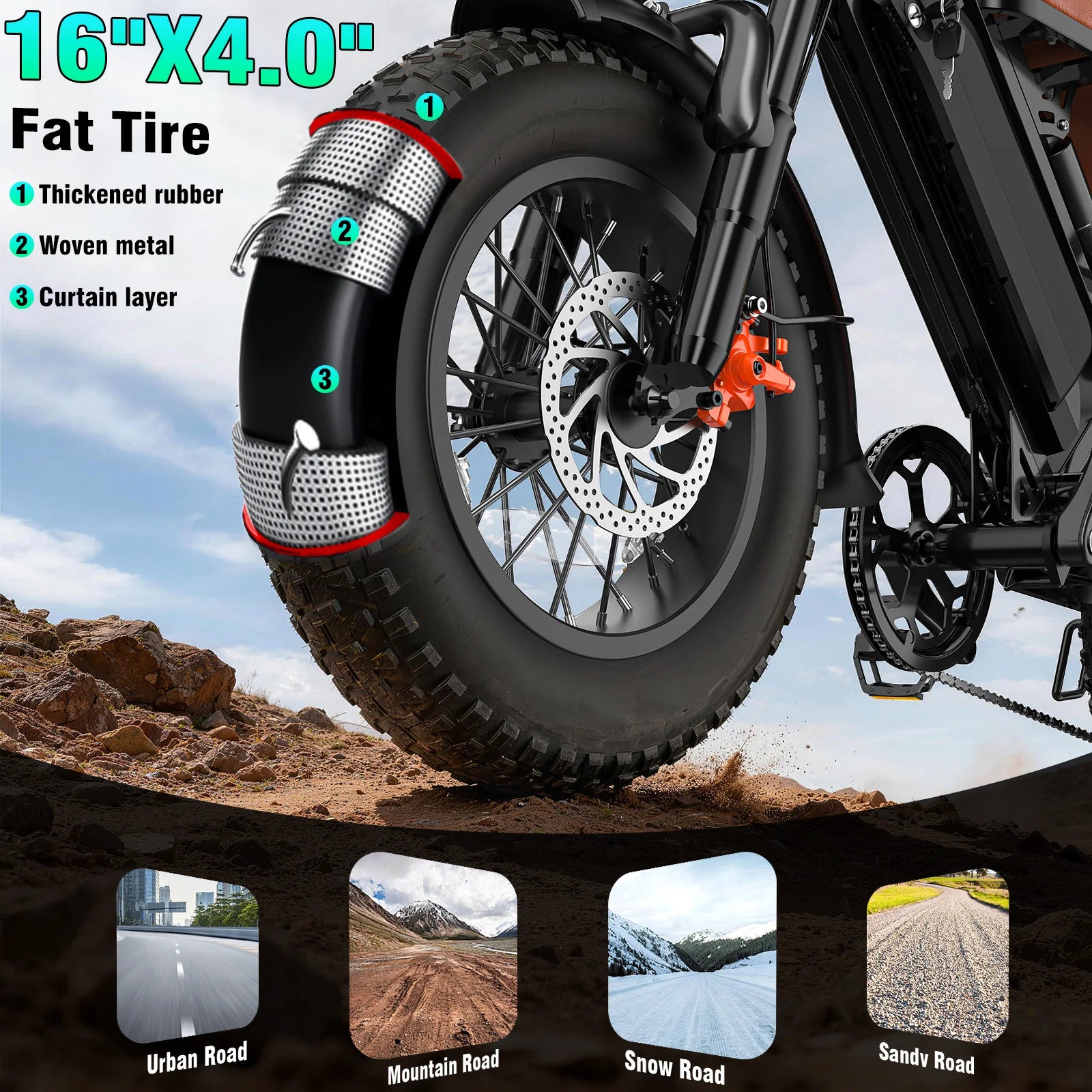 1200W All-terrain Electric Motorcycle, 48V18Ah Adult Electric Dirt Bike, 28MPH, 5-speed Variable Speed, Load Capacity of 500LBS