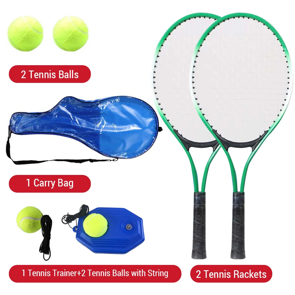 Kids Tennis Racket Kids Tennis Rackets with Tennis Ball Tennis Trainer for Children Beginners Tennis Racket
