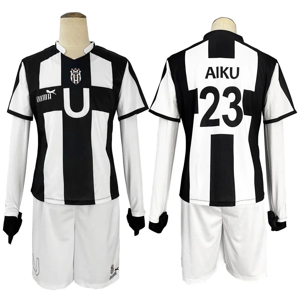 Blue Lock Manga Anime Niko Barou Aiku Sendou Snuffy Lorenzo Aryu Cosplay Costume Wig Rose Net Football Uniform Halloween