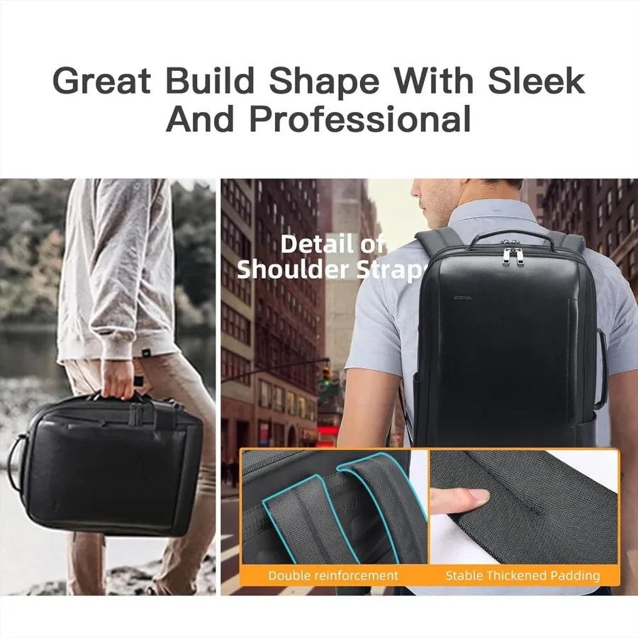 Business Smart 15.6 Inch Laptop Backpack Convertible Expandable Anti-Theft USB Charging Multi-Functional Travel Professional Wo
