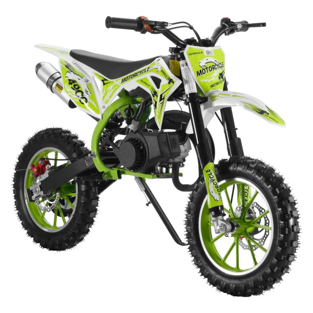 49cc 2-Stroke Kids Dirt Bike, Gas Power Motocross, Off Road Mini Motorcycle, Children Motorbike Front Rear Disc Brakes, Pull Sta