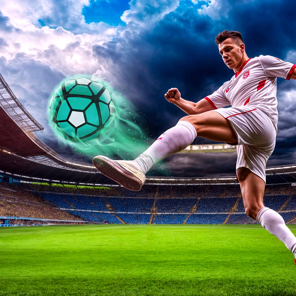 Lustrous Finish Soccer Ball For Stylish Look On Field Durable Construction 9 Inflatable Football