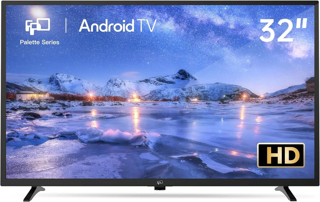 32 Inch Smart Android TV with HDR 10, Google Play, WiFi, Voice Remote for Streaming and Gaming