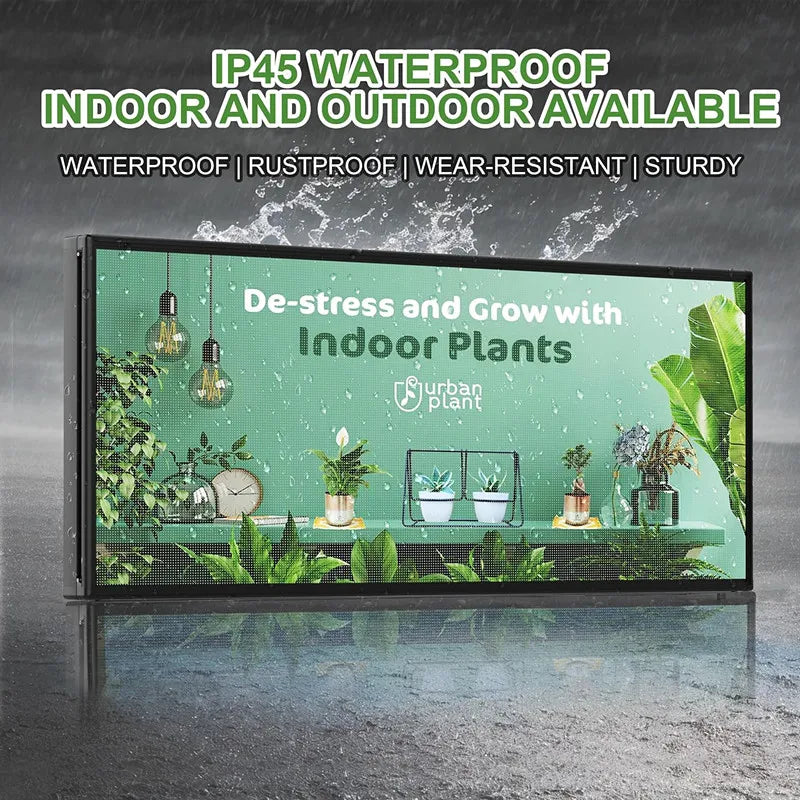 Outdoor P5 Full Color LED Display 65"x34" WiFi Programmable Digital Board, Bright Waterproof Advertising Sign for Shop Business
