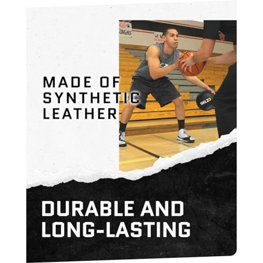 Weighted Training Basketball 29.5" - 3-lb Heavy Training Ball - Black Quality Faux Leather Construction - Durable and Wear-and-