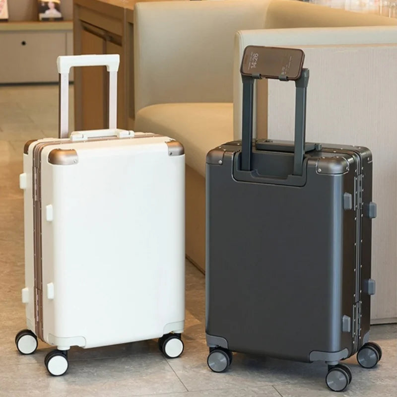 20"/22"/24"/26"/28" Suitcase Fashoin Rolling Luggage Travel Aluminum Frame Case with Wheel Alloy Trolley Bag 20'' Carry-On Cabin