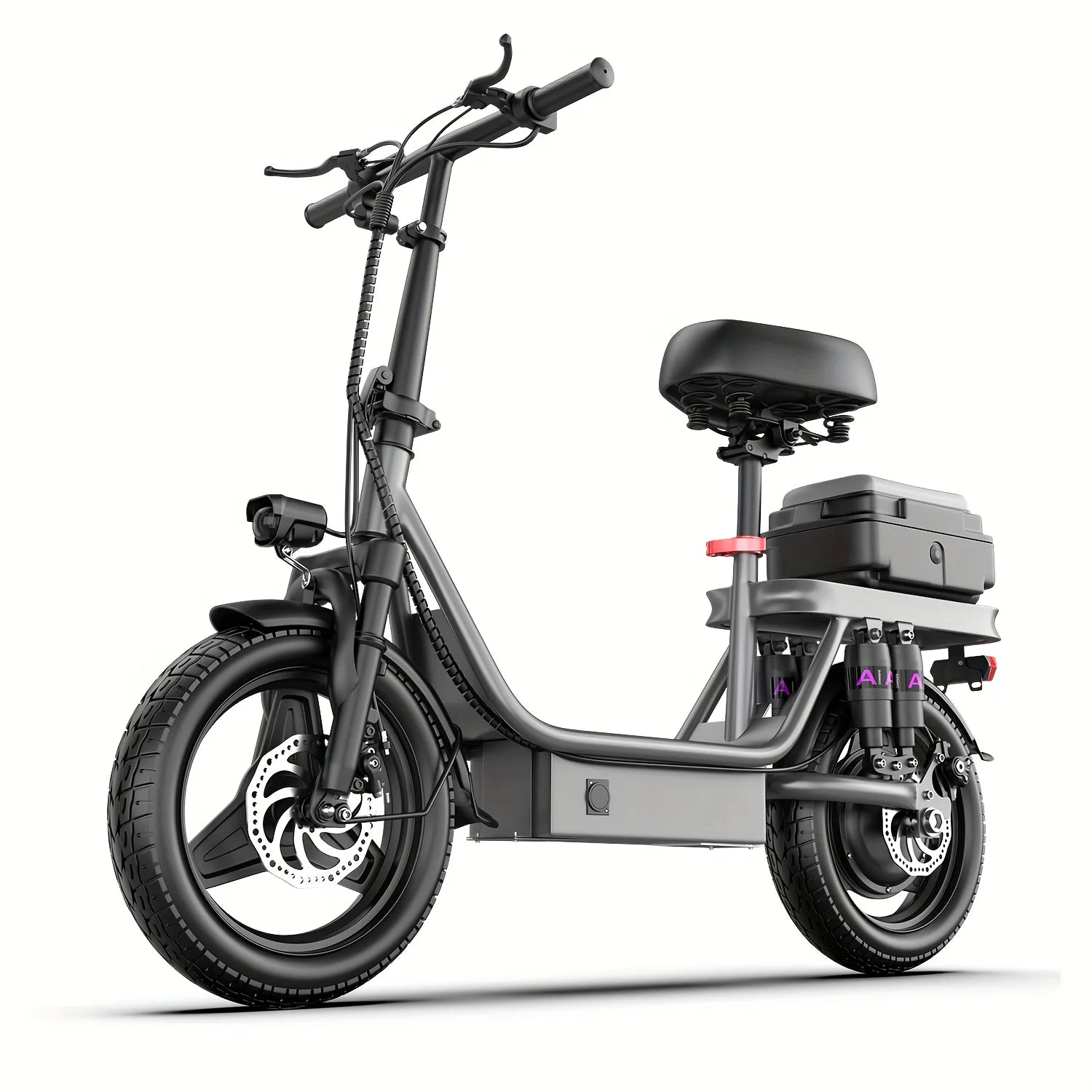 Rated Power 500w (peak 740w)Adult Electric Scooter And Electric Bike, With Seat, 48V 10-15Ah Lithium Battery, Range Up To 10-35