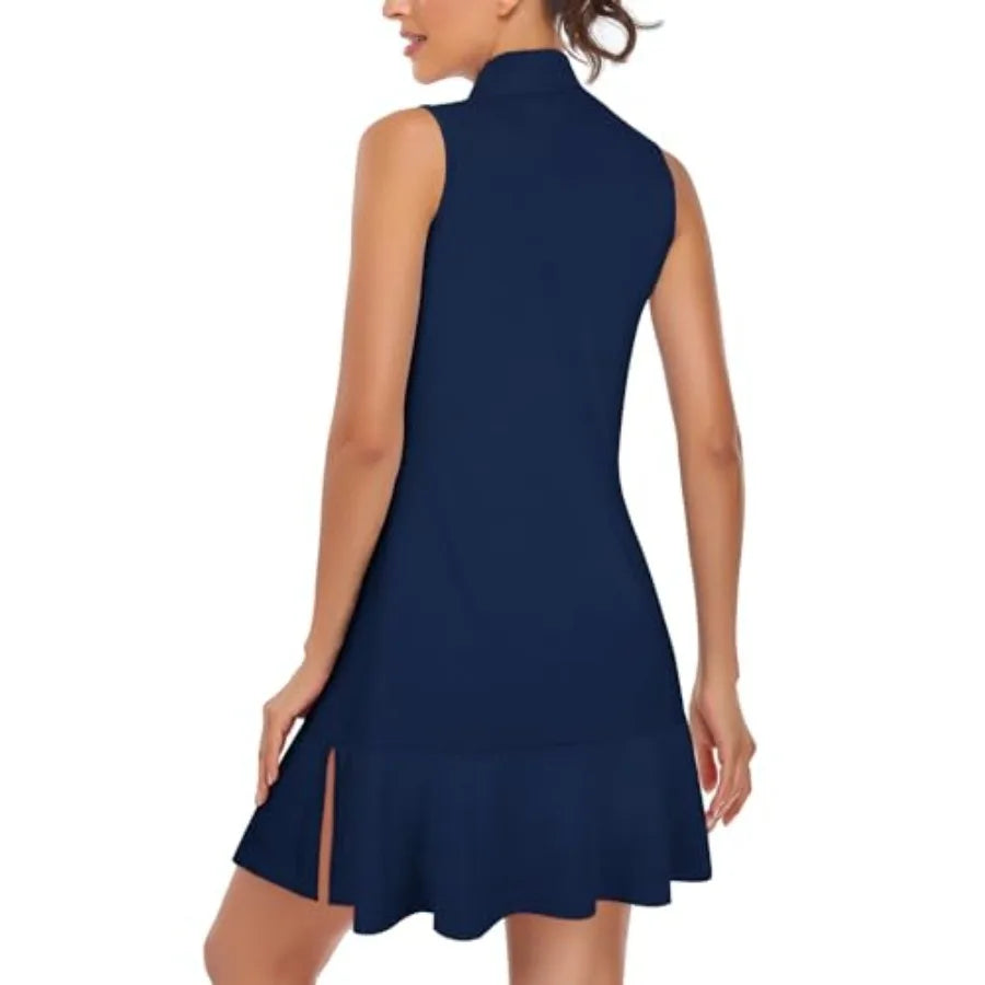 Cucuchy Womens Golf Tennis Dress Sleeveless Athletic Sports Workout Dresses