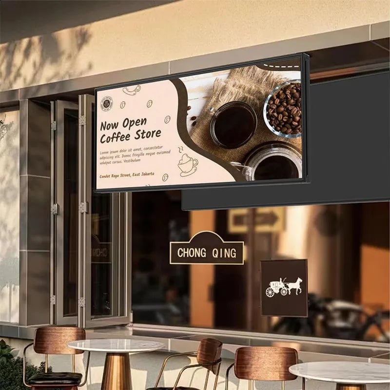 Outdoor P5 Full Color LED Display 65"x34" WiFi Programmable Digital Board, Bright Waterproof Advertising Sign for Shop Business