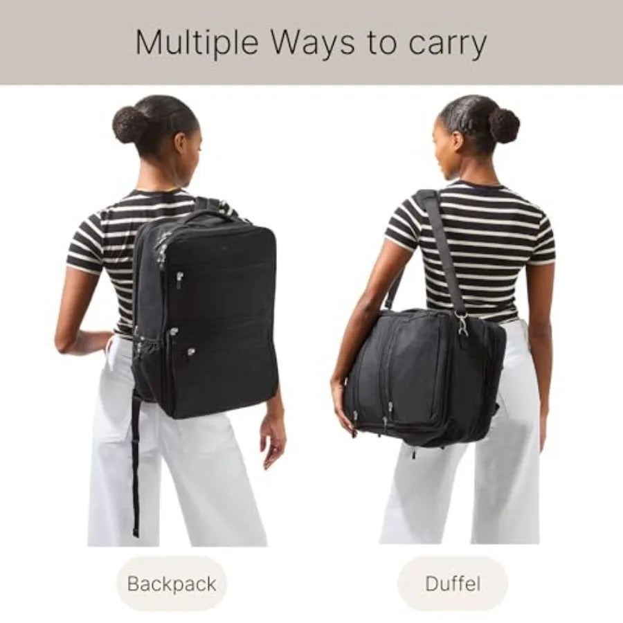 Modern Convertible Travel Backpack for Outdoor Adventures Durable Polyester Fabric Navy Blue Adjustable Straps and Hidden Lapto