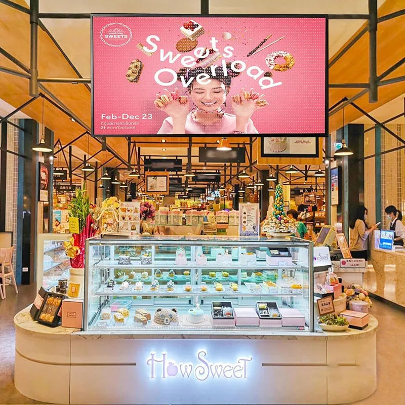 Outdoor P5 Full Color LED Display 65"x34" WiFi Programmable Digital Board, Bright Waterproof Advertising Sign for Shop Business
