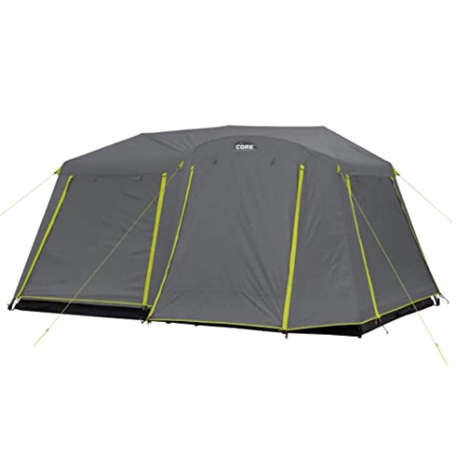 Instant Cabin Tents, 9 Person Family Cabin Multi Room Pop Up Tents Car Camping, Included Storage Pockets for Camping Accessories
