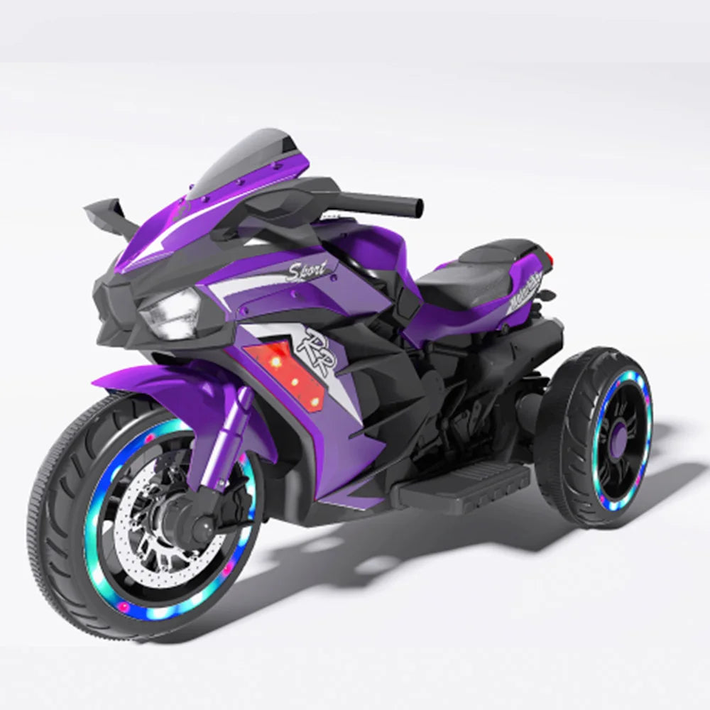 12V children's motorcycle 3-4 years old Toy electric motorcycle Violet Children's motorcycles birthday gifts and Christmas gift