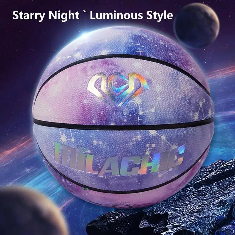 Luminous Basketball Night Reflective Football Glow In The Dark Basketball Size 7 For Adults Outdoor Sports Team Training Ball