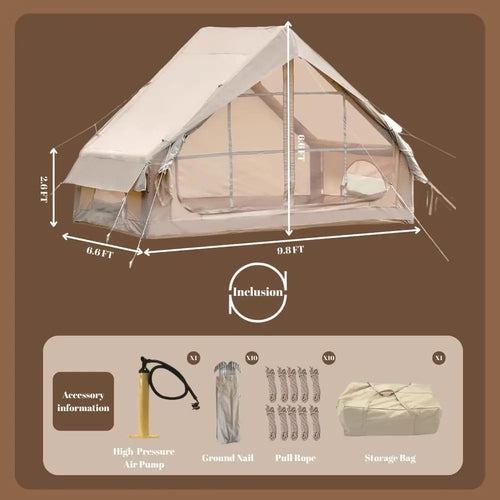 4-6 Person Instant Cabin Tent: Waterproof, Easy Setup, Luxury with 2 Mesh Windows for Outdoor Glamping