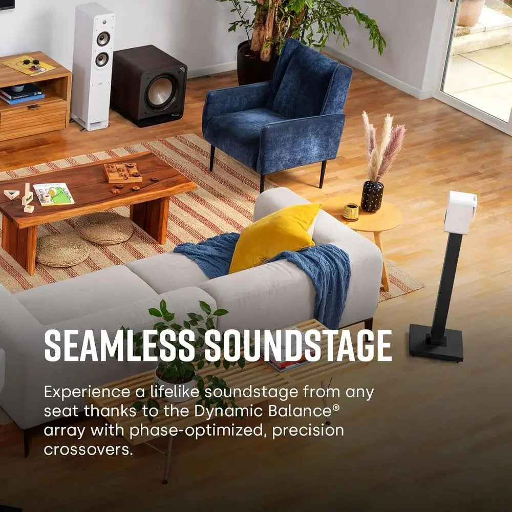 Elite Surround Sound Speakers - Hi-Res Audio, Dolby Atmos & DTS:X, 1 Tweeter, 4 Woofer, Power Port Bass Enhancement (Pair, Black