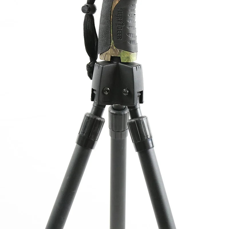 One Handle Control Adjustable Height V Shaped Rotating Yoke Trigger Tripod Telescopic Shooting Stick Professional Hunting Stick