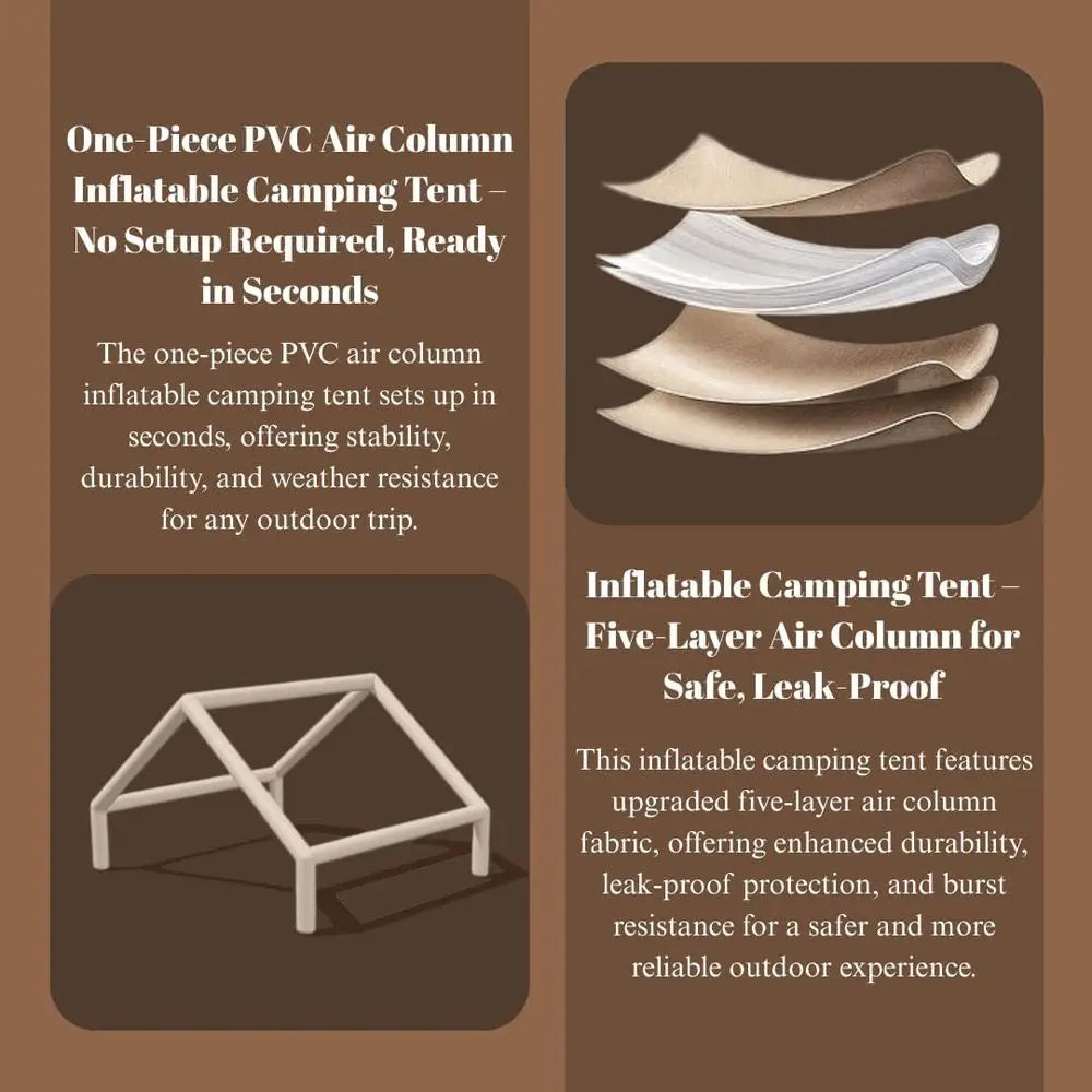 4-6 Person Instant Cabin Tent: Waterproof, Easy Setup, Luxury with 2 Mesh Windows for Outdoor Glamping