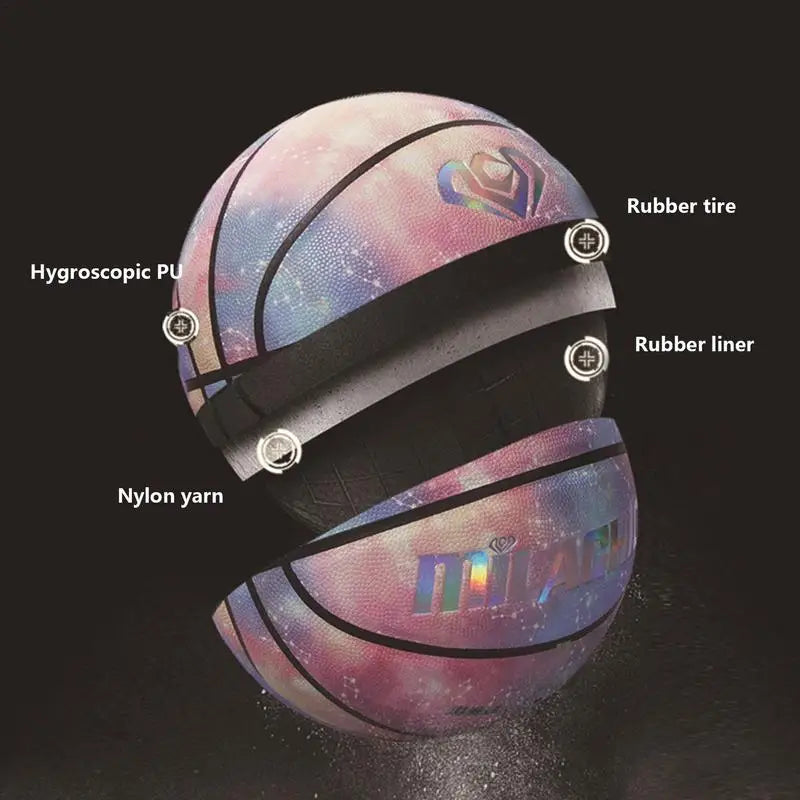 Luminous Basketball Night Reflective Football Glow In The Dark Basketball Size 7 For Adults Outdoor Sports Team Training Ball