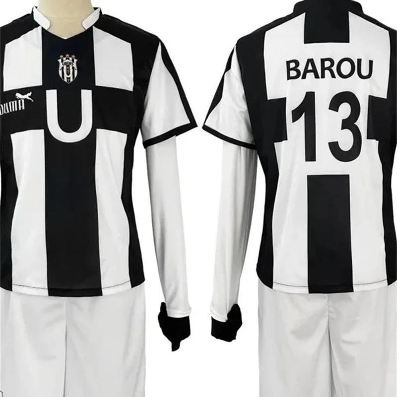 Blue Lock Manga Anime Niko Barou Aiku Sendou Snuffy Lorenzo Aryu Cosplay Costume Wig Rose Net Football Uniform Halloween