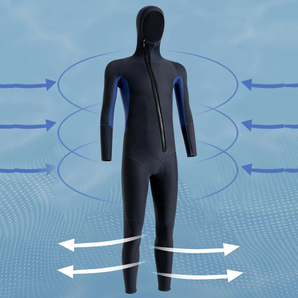 Neoprene Diving Protection Clothes Hooded Unisex Snorkeling Surfing Swimsuit Cold Proof Warm Anti-scratch Water Sports Equipment