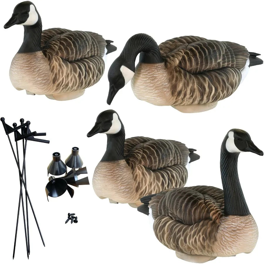 Canada Goose Floater Hunting Decoys by Heyday 100% HydroFoam 4 Pack Ultra Realistic Durable Goose Hunting Decoys